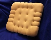 PILLOW DECORATIVE Pillow Handmade Pillow Vintage Pillow Cookie Pillow Funny Couch Pillow Throw Pillows Home Decor Cookies Biscuit Chocolate