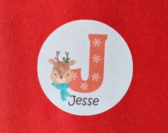 24 Personalised Christmas Labels / Stickers / Gift Labels ...