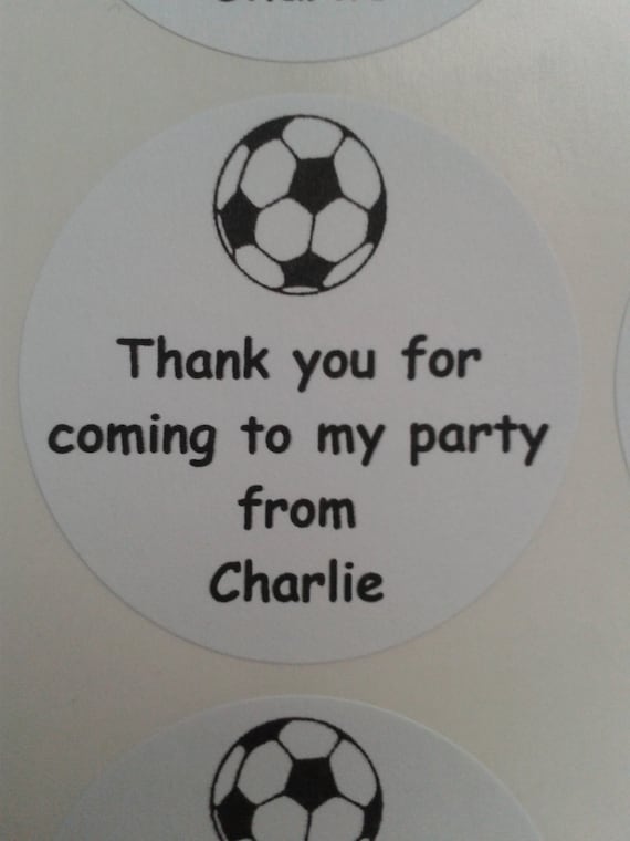 personalised party bag stickers football stickers party bag etsy