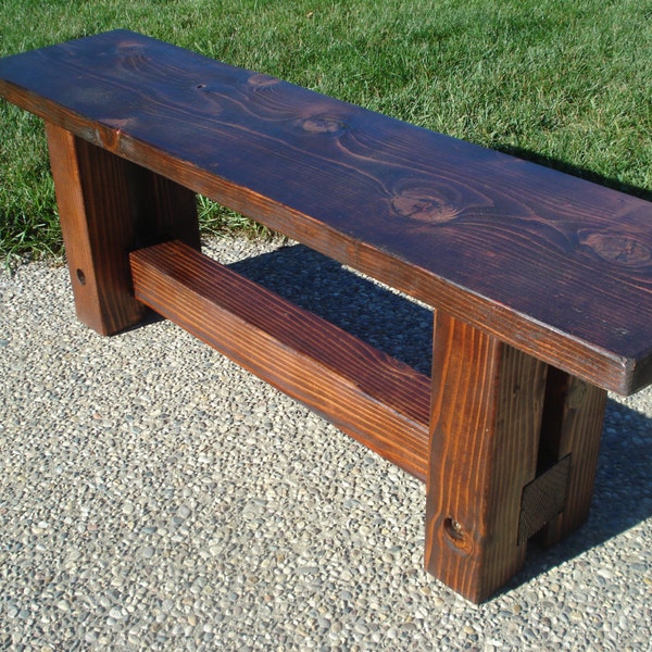 Wooden Bench-Distressed