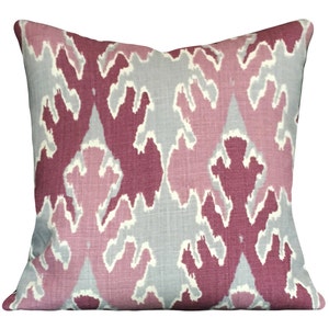 Kelly Wearstler Pink Bengal Bazaar Pillow Cover - Lee Jofa Groundworks - Decorative Pillow - Solid Cream Linen Back - ALL SIZES AVAILABLE
