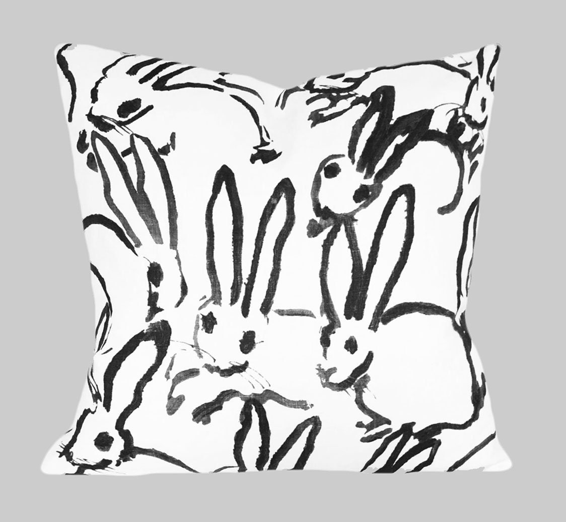 Adorable Hutch Pink Bunny Luxury Throw Pillow Cover