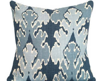 Lee Jofa Kelly Wearstler Bengal Bazaar Teal Throw Pillow Cover - Solid Back- All Sizes Available