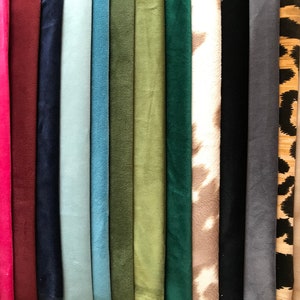 Retales de tela de terciopelo: 2 libras, lisos y estampados