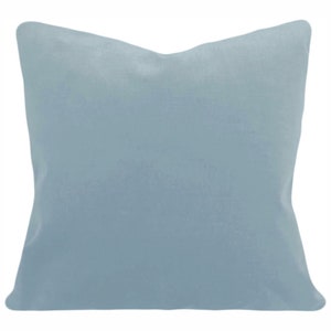 Robin&#39;s Egg Blue Velvet Pillow Cover - Throw Pillow - Both Sides - 12x16, 12x20, 14x18, 14x24, 18x18, 20x20, 22x22, 24x24, 26x26