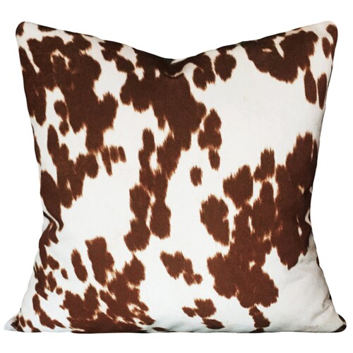 Cowhide Pillow Cover Tricolor Etsy