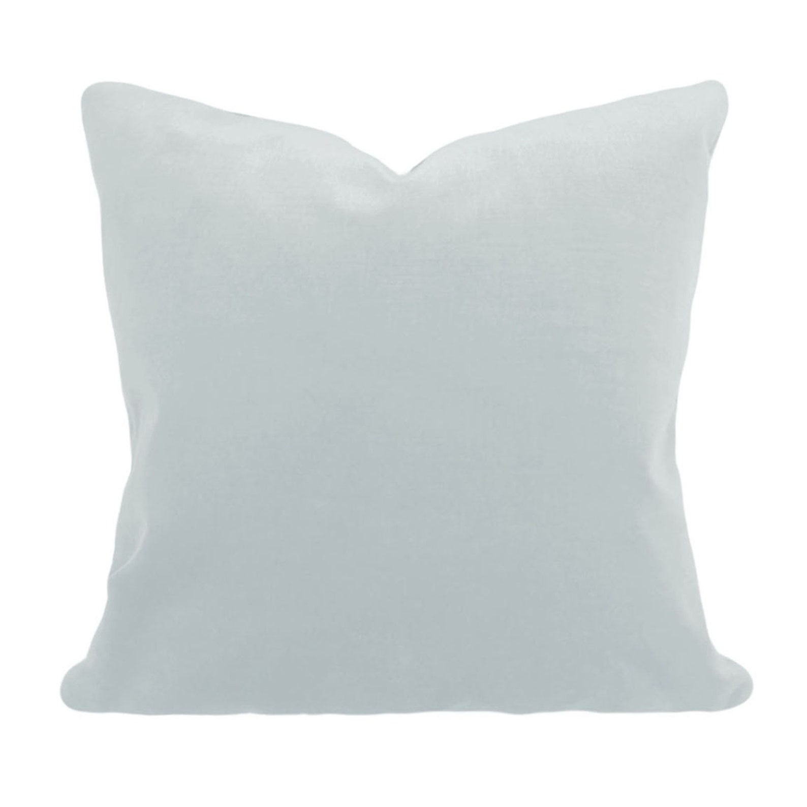Spa Blue Velvet Pillow Cover: Plush Decorative Toss Pillow - 20 x 20 inches