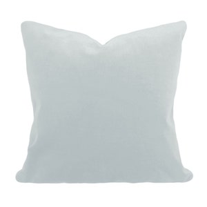 Spa Blue Velvet Pillow Cover Baby Blue Throw Pillow Velvet Powder Blue Toss Pillow - All Sizes Available