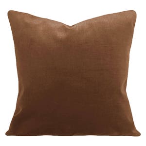 Brown Velvet Decorative Pillow Cover - Throw Pillow - Both Sides - 12x16, 12x20, 14x18, 14x24, 16x16, 18x18, 20x20, 22x22, 24x24, 26x26