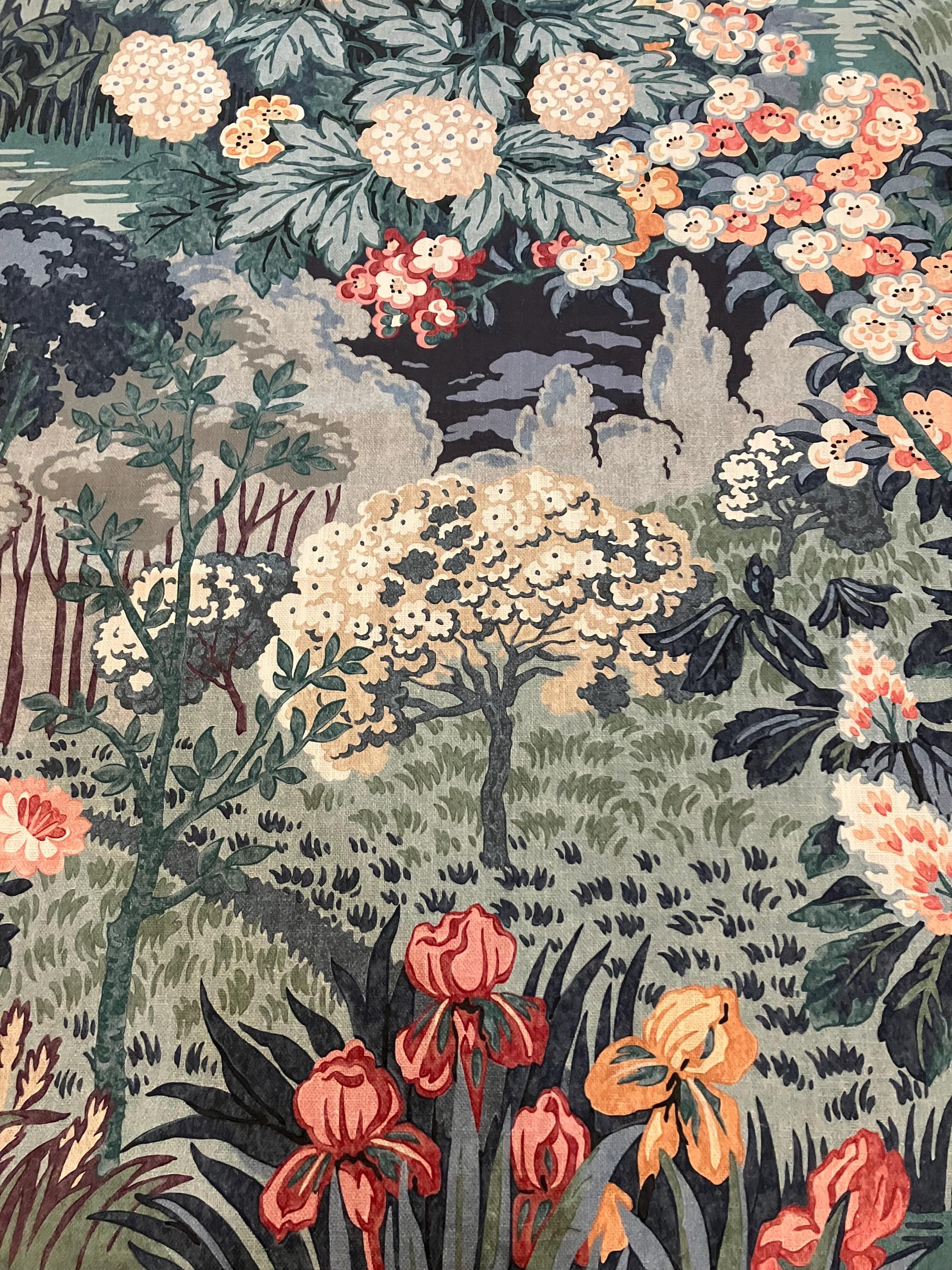 Cowtan and Tout Fabric Designer Jane Churchill Greenway Cotton Floral Fabric High End Fabric Below Wholesale - 45" x 54" Piece Available