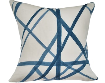 Kelly Wearstler Channels Throw Pillow Cover - Lee Jofa - Decorative Pillow - Toss Pillow - Both Sides or Solid Cream Cotton Back - ALL SIZES