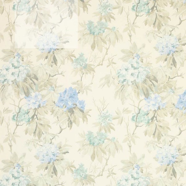 Cowtan and Tout Fabric - Mereworth in Blue/Beige - High End Linen Fabric - Designer Fabric - 1 Yard Available