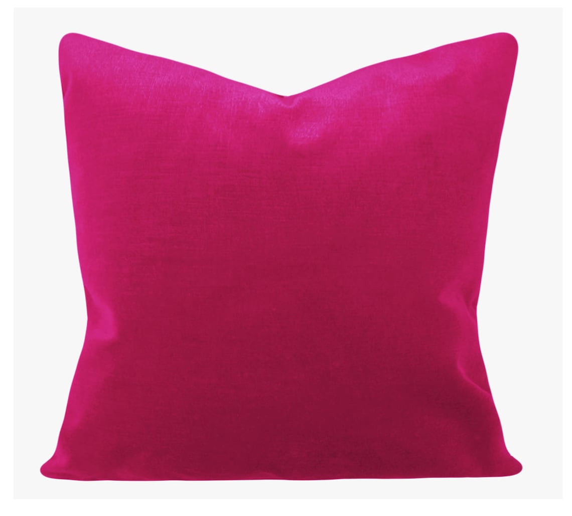 Pink Velvet Pillow Cover Decorative Pillow Throw Pillow Etsy