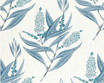 Thibaut Winter Bud Linen Fabric by the Yard | Designer Floral Upholstery & Drapery Fabric | Linen Viscose | 6 Colorways