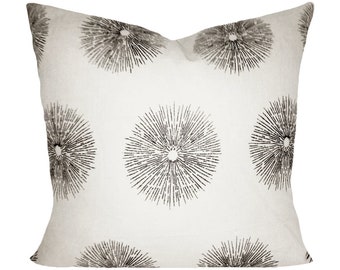 Kelly Wearstler Sea Urchin Designer High End Throw Pillow Cover - Solid Linen Back or Same Fabric on Both Sides - All Sizes Available