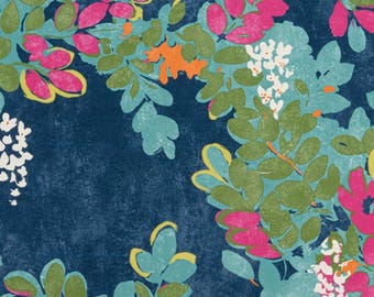 Thibaut Central Park Floral Fabric by Yard | Linen Blend Upholstery Drapery Designer Fabric