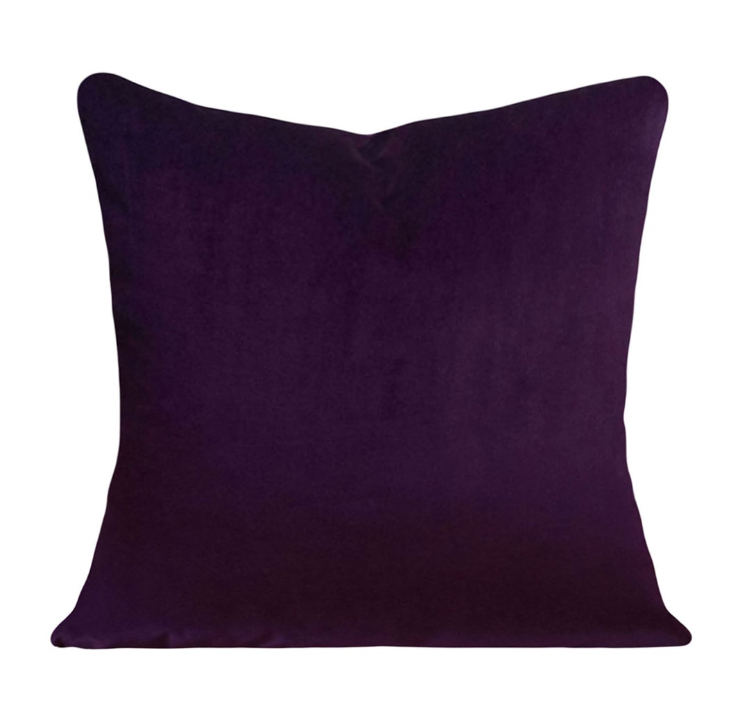 Purple Velvet Decorative Pillow Cover Throw Pillow Both Sides 12x16
