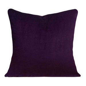 Purple Velvet Decorative Pillow Cover - Throw Pillow - Both Sides - 12x16, 12x20, 14x18, 14x24, 16x16, 18x18, 20x20, 22x22, 24x24, 26x26