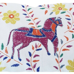John Robshaw Horse Elephant Pillow Cover: Duralee Fabric Throw Pillow