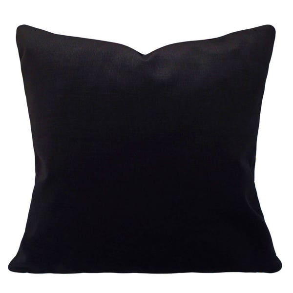 Black Velvet Decorative Pillow Cover - Throw Pillow - Both Sides - 12x16, 12x20, 14x18, 14x24, 16x16, 18x18, 20x20, 22x22, 24x24, 26x26
