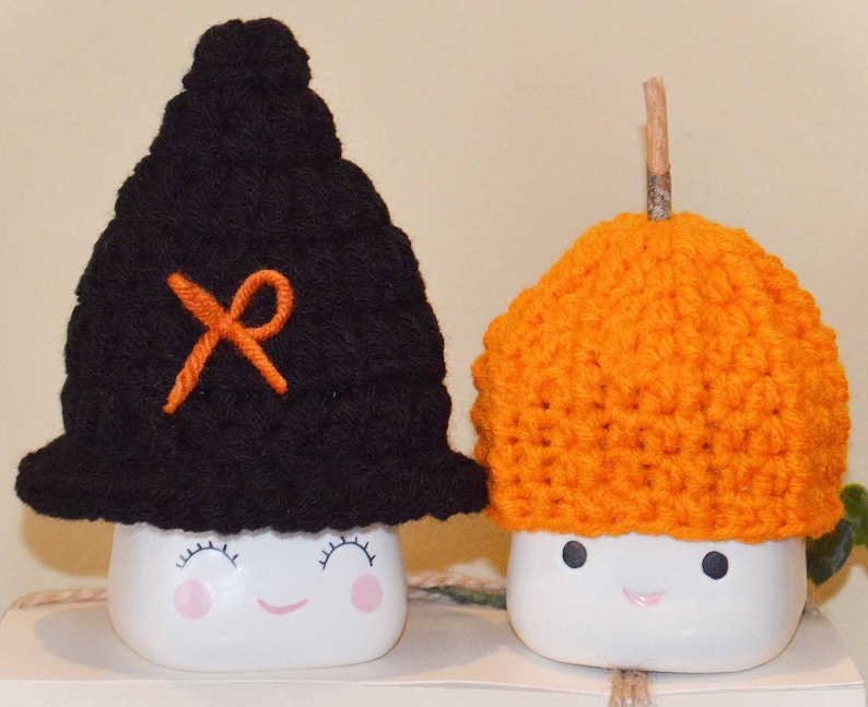 Marshmallow Mug Hats Halloween Set of 2 Cocoa Mug Hat Rae Dunn Etsy