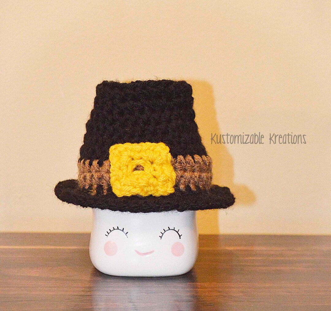 Marshmallow Mug Hat Pilgrim Thanksgiving Marshmallow Mug Etsy