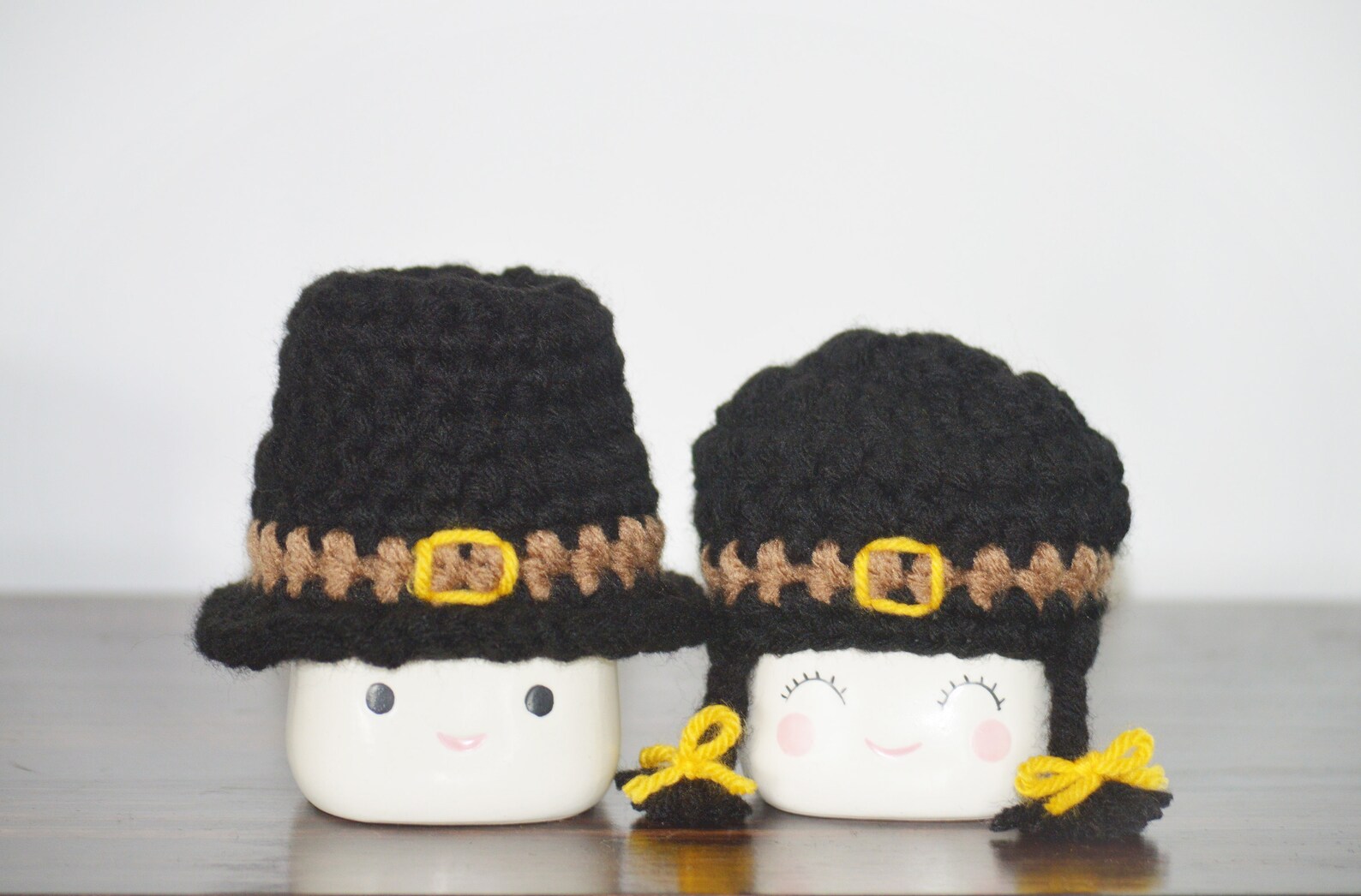 Pilgrim mr and mrs marshmallow mug hat pilgrim thanksgiving Etsy