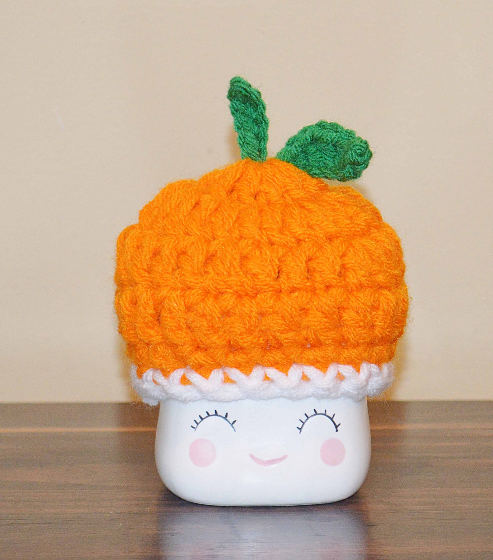 Orange Marshmallow Mug Hat Marshmallow Hats Orange Tier Tray Etsy