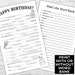 Birthday Party Mad Libs | Instant Digital Download | Printable File - Etsy