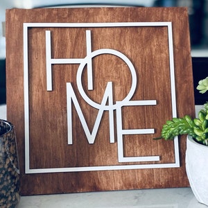 Laser-Cut Birch Wood Home Decor Sign