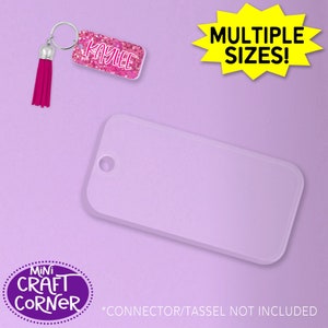 Acrylic Rectangle / Rectangle Acrylic Blanks / Acrylic Blanks / Earring Blanks / Keychain Blanks / Luggage Tags / Blank Acrylic Rectangle