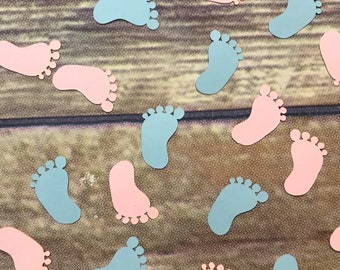 Baby Feet Confetti / Gender Reveal Confetti / He or She / Boy or Girl / Confetti / Baby / Gender Reveal Decorations / Gender Reveal Ideas