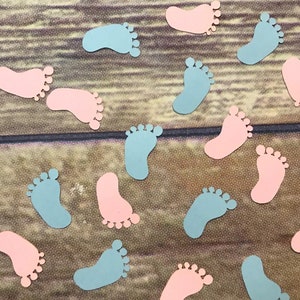 Baby Feet Confetti / Gender Reveal Confetti / He or She / Boy or Girl / Confetti / Baby / Gender Reveal Decorations / Gender Reveal Ideas