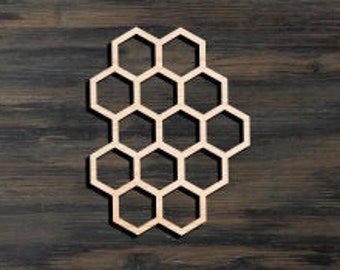 Honeycomb Wooden Cutout / Bee Decorations / Bee Baby Shower / What will baby bee? / Bee Birthday / Honey Bee / Honeycomb / Bee Wall Decor