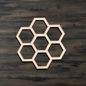 Honeycomb Wooden Cutout / Bee Decorations / Bee Baby Shower / What will baby bee? / Bee Birthday / Honey Bee / Honeycomb / Bee Wall Decor