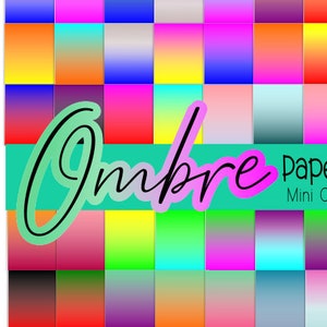 Ombre Digital Paper Pack / Digital Paper / Ombre Paper / Printable Paper / Ombre Design / Ombre Scrapbook Paper / Purple blue ombre /