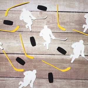 Hockey player confetti. Hockey confetti. Sports confetti. Hockey party. Hockey team. Hockey decorations. Hockey party decor. Hockey table