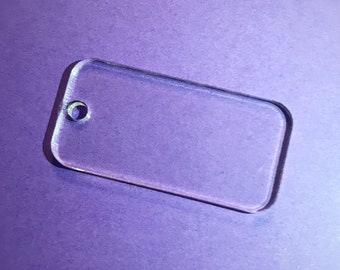 blank acrylic luggage tags