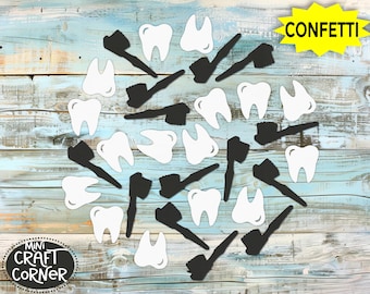 CUSTOM ORDER Tooth and Toothbrush Glitter Confetti
