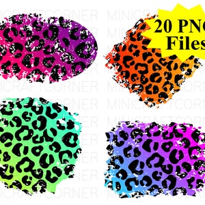 DIGITAL Leopard Background PNG / Sublimation Backgrounds / Distressed Leopard / Distressed Backgrounds / Sublimation Paper / Sublimation