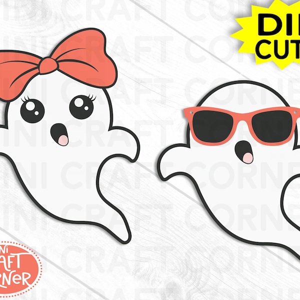 6 Ghost Die Cuts / Ghost Cutouts / Halloween Party Decor / Ghost Bulletin Board / Ghost Cut Outs / Teacher Bulletin Board / Die Cut Ghost