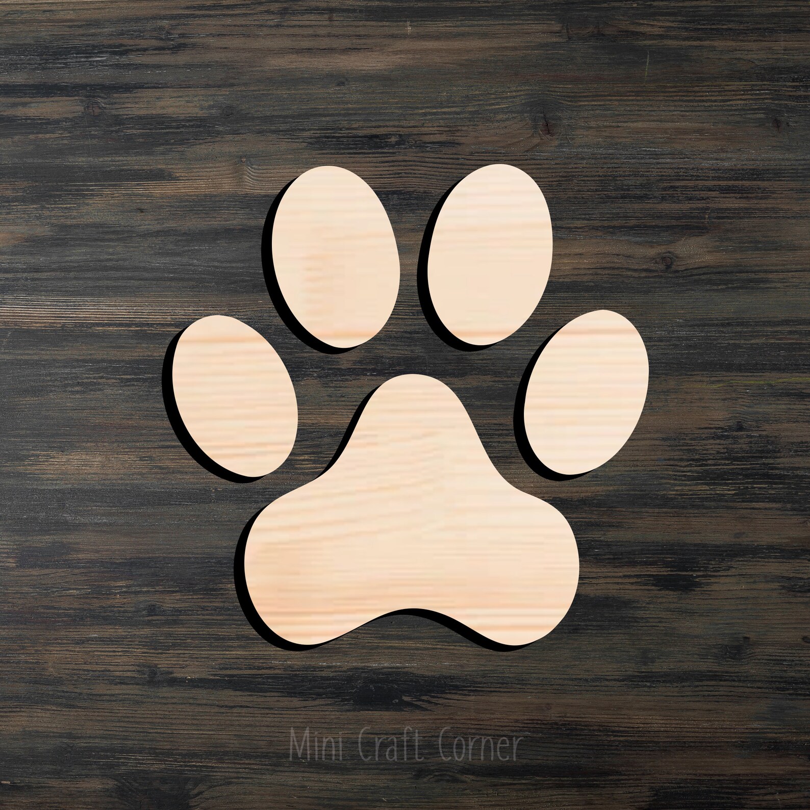 Paw Print Wooden Cutout / Paw Print / Dog Lover / Paw Print | Etsy