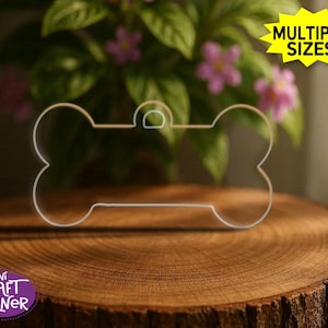 Acrylic Dog Bone/ Dog Acrylic Blanks / Acrylic Blanks / Earring Blanks / Key chain Blanks / Luggage Tags / Blank Acrylic Dog Bone / Dog Gift