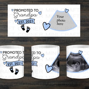DIGITALE Sublimatie Opa om Mug Design / Sublimatie Mok / Sublimatie Design / Gender Reveal Mok / Opa Mok / Baby Aankondiging