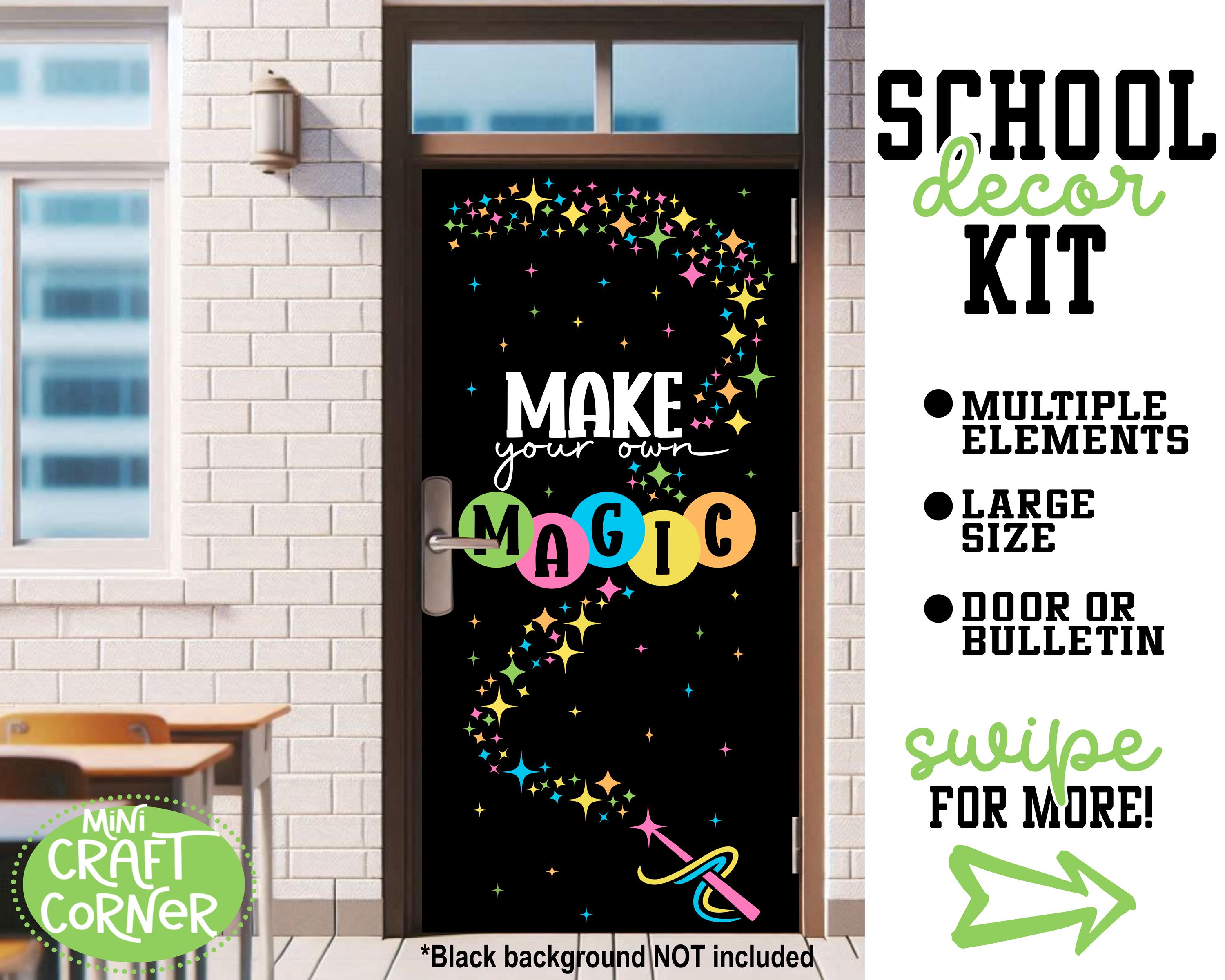 Precut Teacher Decor Kit / Teacher Bulletin Board Kit / Teacher Door Decorations / Teacher Decor / Classroom Decor / Teacher Saying
