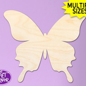 Wooden Butterfly Cutout | Unfinished Craft Shape for DIY Projects, Wall Decor, Painting, Nursery Art, Party Decor, Laser Cut Wood Butterfly