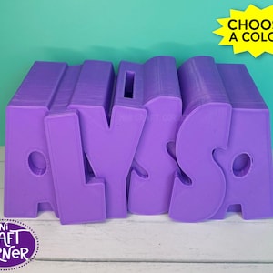 Personalized 3D Printed Bank / Coin Bank / Name Bank / Personalized Bank / Kids Piggy Bank / Custom Piggy Bank / Piggy Banks / Gift for Kids