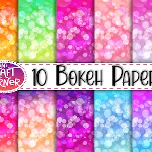 DIGITAL Bokeh Paper / Bokeh Digital Paper / Colorful Bokeh / Pastel Bokeh Design / Bokeh Texture Paper / Bokeh Overlay / Bokeh Backdrop