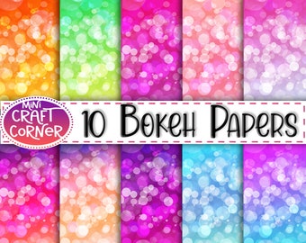 Papel Bokeh DIGITAL / Papel Digital Bokeh / Bokeh Colorido / Diseño Bokeh Pastel / Papel Textura Bokeh / Superposición Bokeh / Fondo Bokeh