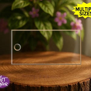 Acrylic Rectangle / Rectangle Acrylic Blanks / Acrylic Blanks / Earring Blanks / Keychain Blanks / Luggage Tags / Blank Acrylic Rectangle